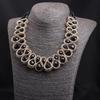 Vintage Choker Necklace Colorful Glasses Stone Necklace Fashion Crystal Necklace  for Women