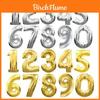 Elegant 40 Inch Gold And Silver Number Foil Balloons For Kids Birthday Parties