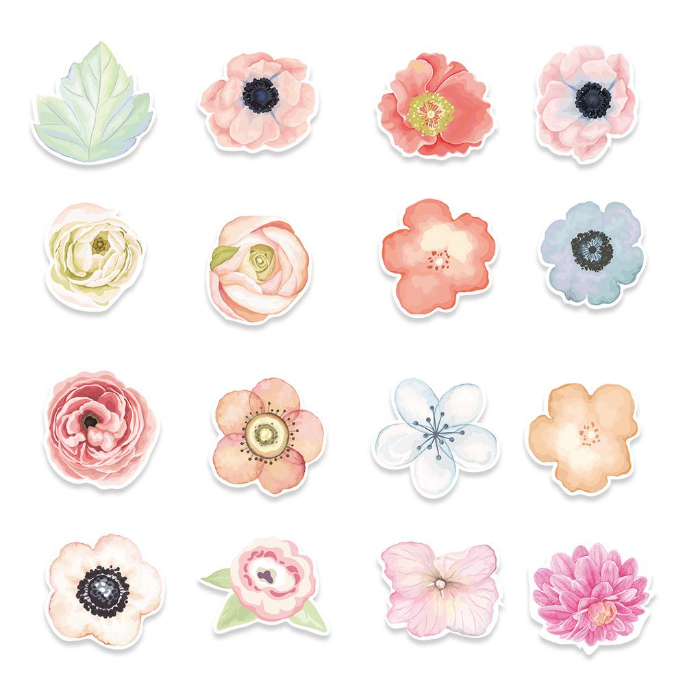 50 New Plant Flowers Graffiti Stickers Mobile Phone Computer Kettle Decoration Stickers