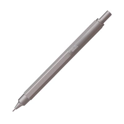Rhodia Script Mechanical Hexagonal Aluminum Hairline Finish SCRIPT Pencil, Silver, 0.5mm, Barrel, Body, (RHODIA Cf9291)