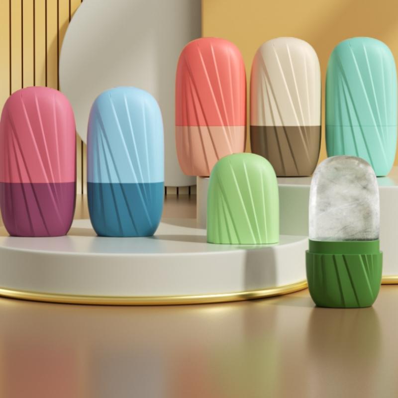 Reusable Ice Roller Ice Cube Silicone Mold Ice Ball Facial Beauty Skin Care Massager