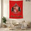 Sunderland AFC Benutzerdefinierter Name Wandteppich Ästhetischer Wandbehang Bedruckter Stoffdecke Dekorative Wandteppiche für Schlafzimmer Wohnzimmer Heimdekoration