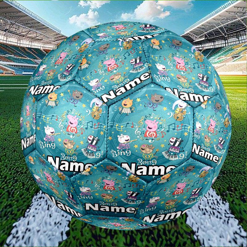 Custom Name Personalized Peppa Pig Print Size 5 Soccer Ball Training & Match Football, for Team, Kicking, Gift for Football Enthusiasts