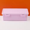 1 Pcs Clear Colorful Pencil Box Large Capacity Plastic Organizer Storage Boxes For School Bulk Stackable Design Office Supplies