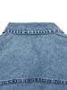 European-American Fashion Frayed Edge Denim Jacket: Elegant Casual Women's Short Top with Front Button