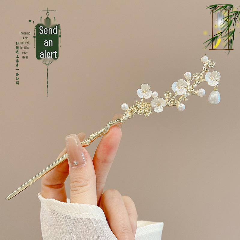 Elegante Hanfu-Blumenhaarnadel: High-End Quasten-Stufen-Schütteln für Hochsteckfrisur