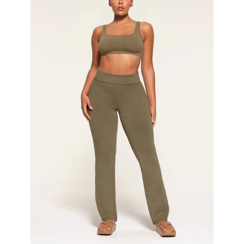 In Stock Skims American Casual Pants Women's Elastic Waist Drawstring Straight-leg Loose Slim Looking Loose Pants All-Matching Trousers