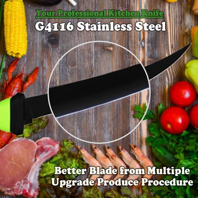 Non-slip Fish Scale Scraper Stainless Steel Fish Fillet Cutting Knife Rubber Handle Multifunctional Fishing Knife Fishing Tool Fishing Gear