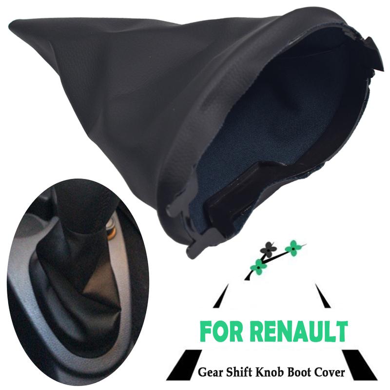 For Renault Clio 2 II Clio 3 III Megane 2 II Scenic 2 II Kangoo Leather Maunal Car Gear Shift Knob Lever With Boot Cover