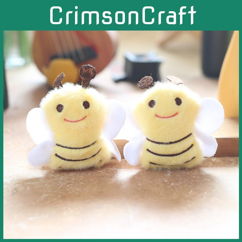 Soft Plush Bee Keychain Stuffed Toy Backpack Charm Nursery Decor Gift For Children