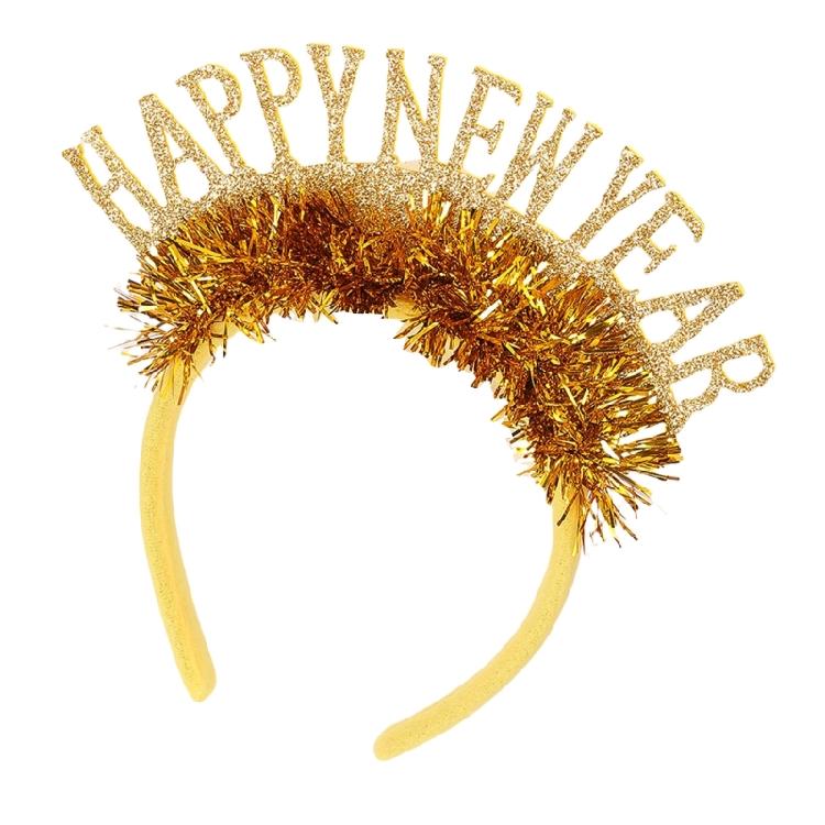 New Year Eve Party Headband for Adult Children Sequined Hairhoop Christmas Party Headdress New Year Festival Hairband