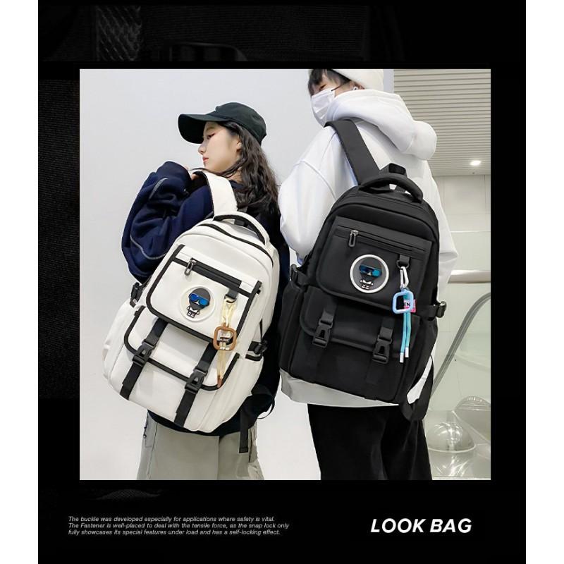 Large-capacity Schoolbag Male Junior High School Students Backpack Female 2024 New Casual Light Burden Reduction Computer Bag