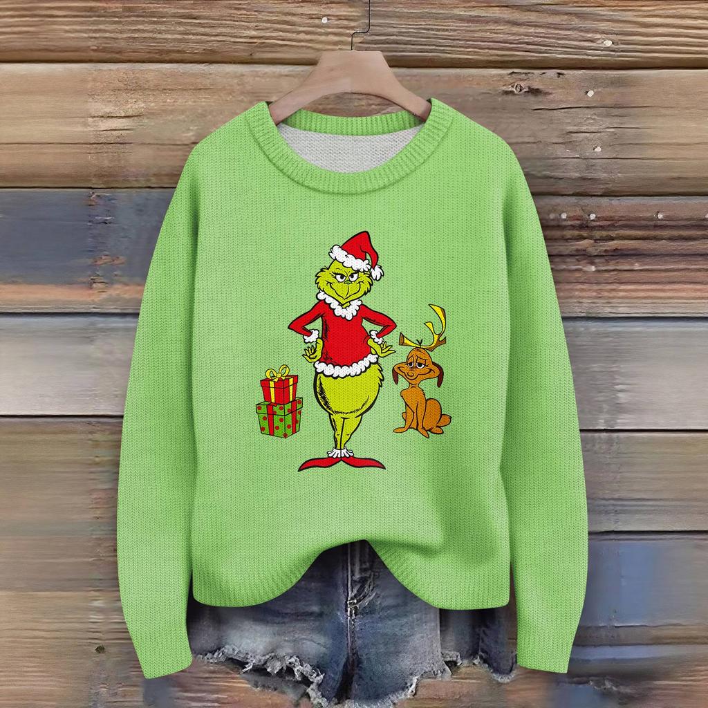 Women's Fashion Casual Long Sleeve Neck Sweater Pullover Top