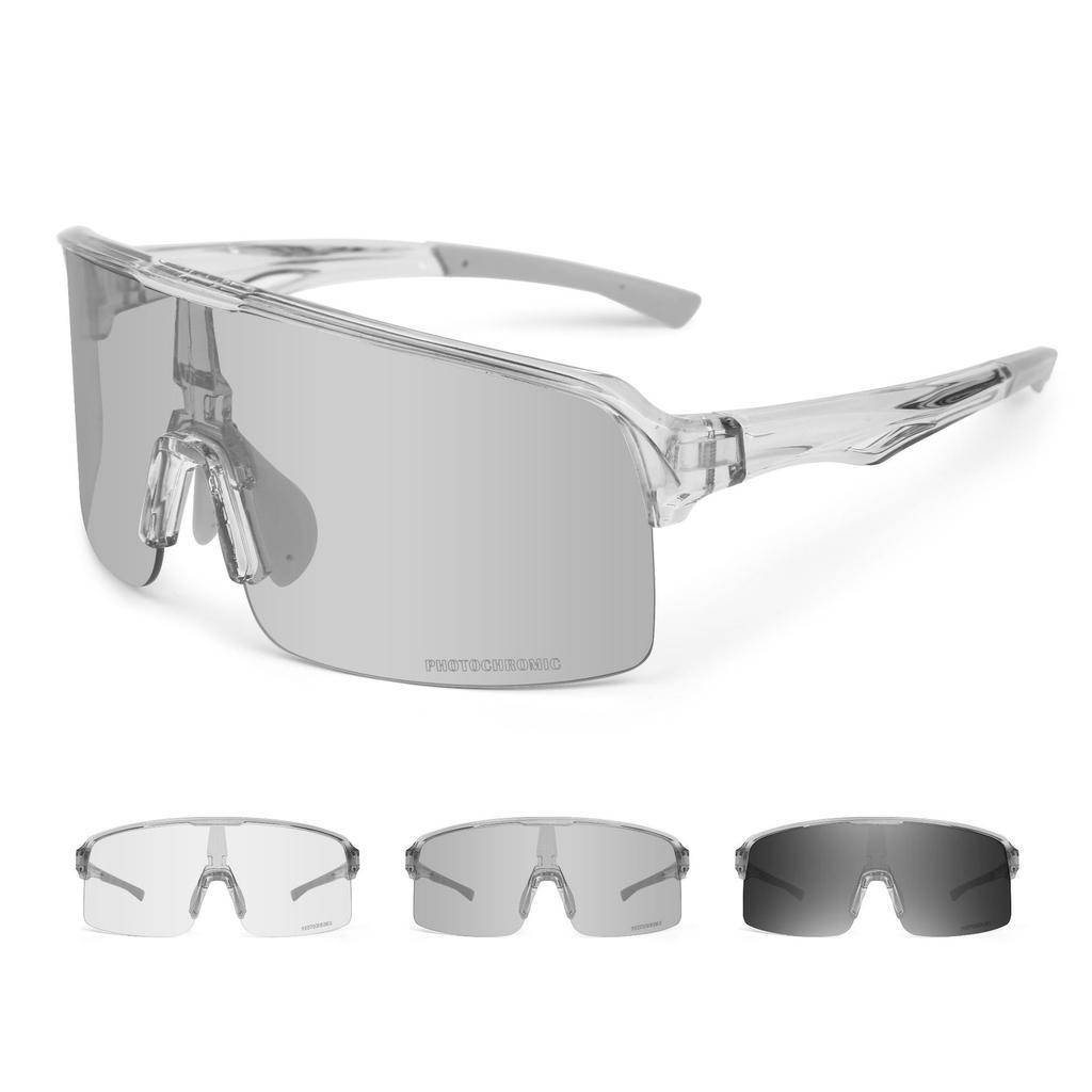 New bicycle road bike cycling glasses, day and night dual-use, photochromic, suitable for mountain climbing and running sports
