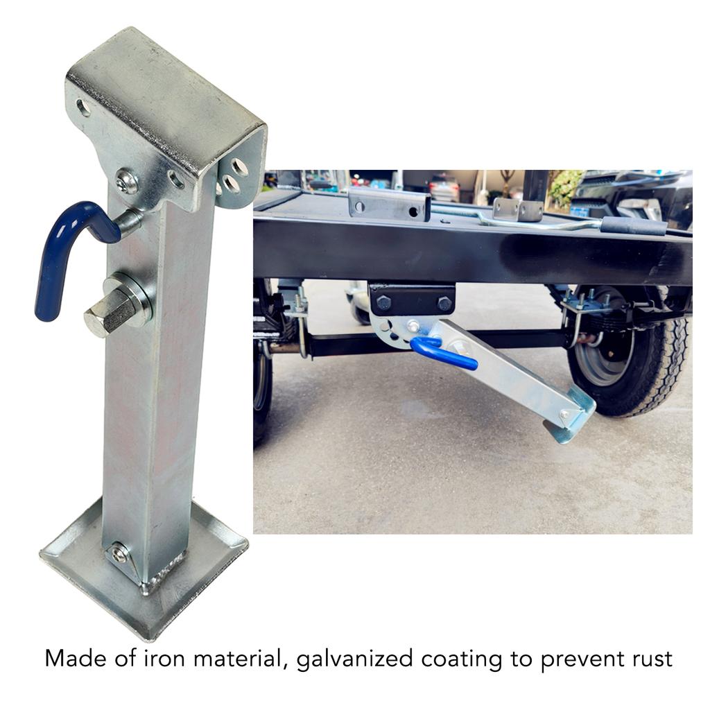 Anhängerstützfuß Teleskopisch 460–680 mm Tragfähigkeit 1000 kg Verzinkter Stahl für Geländefahrzeug Anhänger Stützfuß
