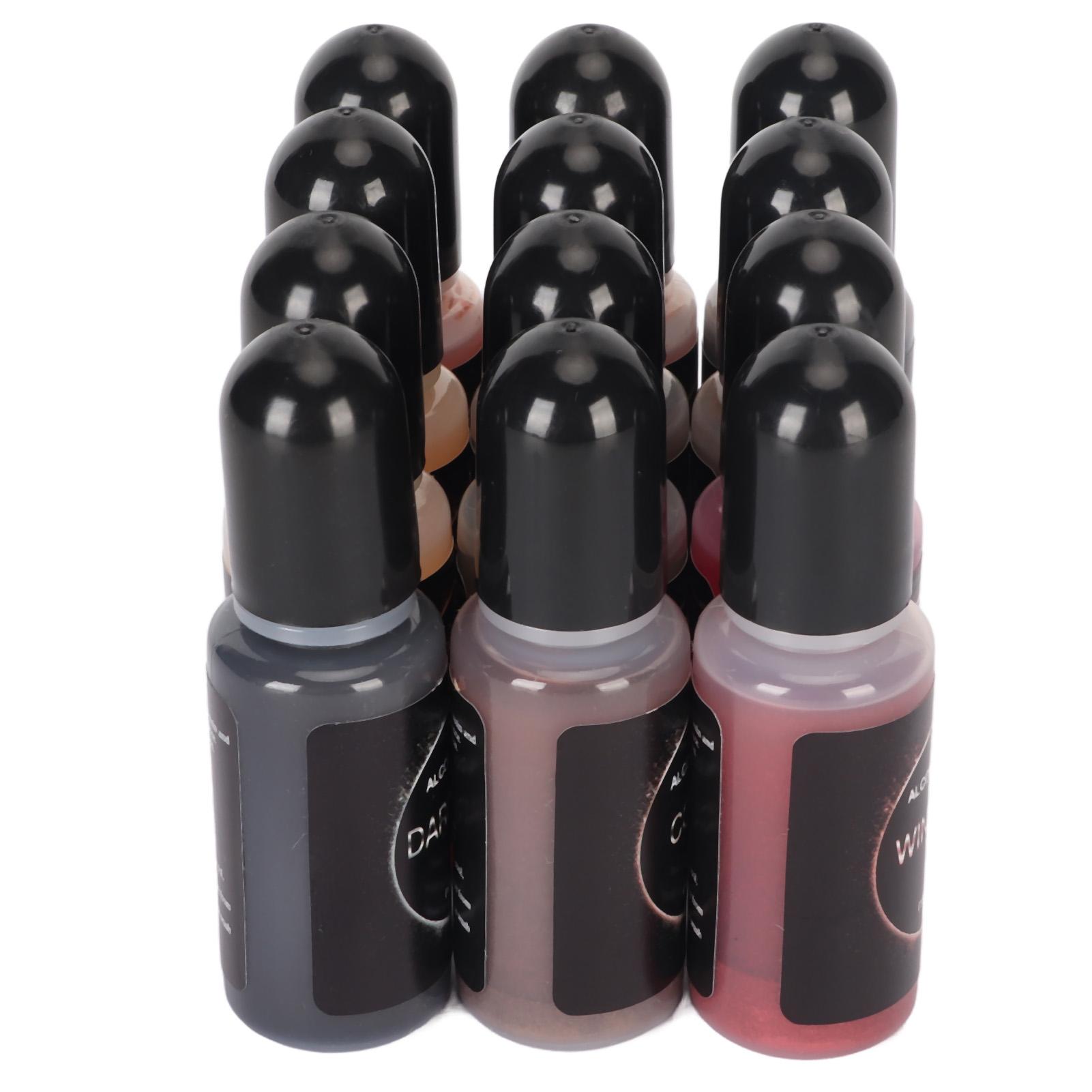 

12 Colors Metallic Alcohol Ink Set High Concentrated 10ml Each Alcohol Paint for Epoxy Resin Art Painting