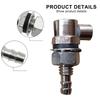 WSB136 GWW802 -Universal Chrome Single Windscreen Washer Jets For -Mini 50s-60s Classic Cars Adjustable Chrome-Plated Brass