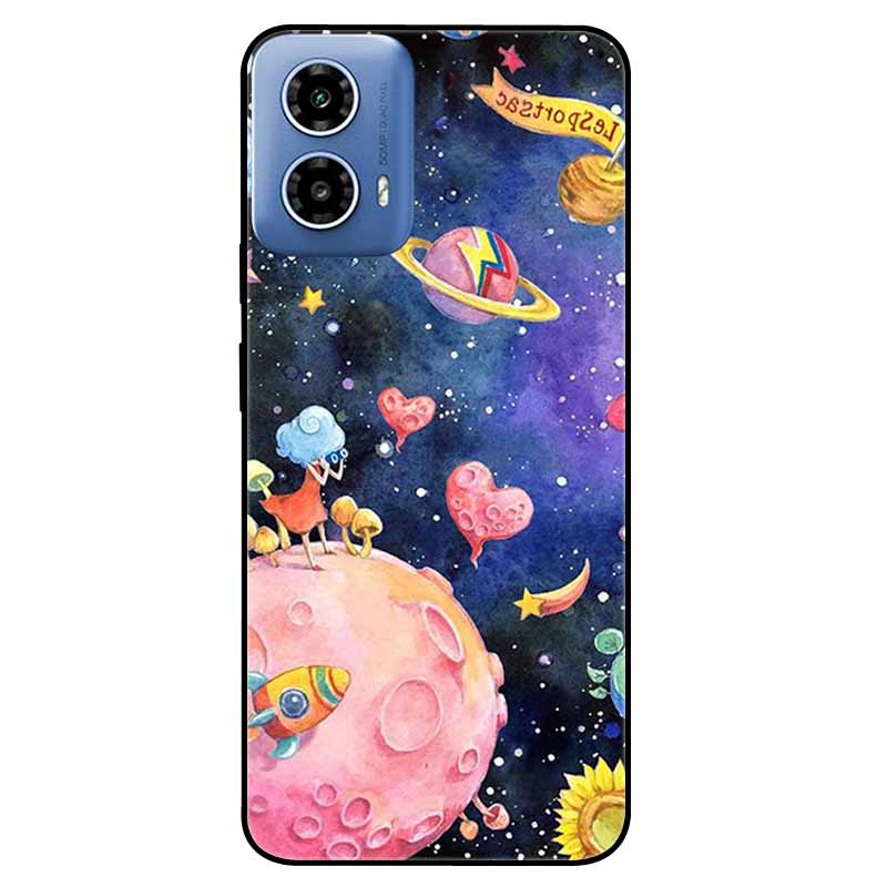 For Moto G34 5G Case G 24 Soft Silicone Fashion Animals TPU Bumper for Motorola Moto G24 G04 Painted Phone Covers Luxury Capa