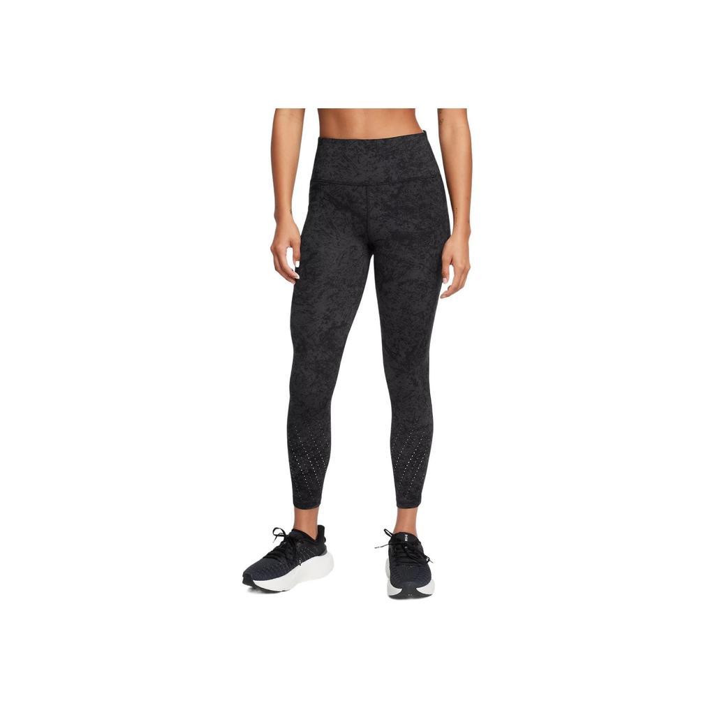 Under Armour UA Launch Elite Cool Series Full Print Comfortable Breathable Knitted Sports Long Pants Women Bottoms Black 1386334-001