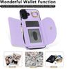 For iPhone 16 Case RFID Blocking Wallet Kickstand Leather+TPU Phone Cover