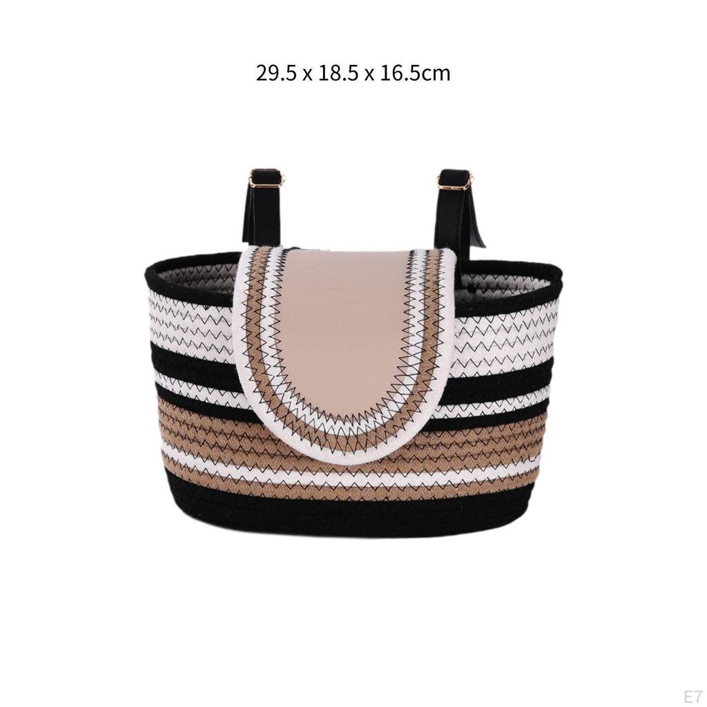 Bike Basket Adjustable Carrier Unique Decoration Front Handlebar Bicycle for