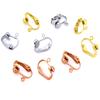 10 Stück Edelstahl Ohrclips Ohrschmuck Ohrbänder Ohrclips Ohne Piercing Ohrringe für Damen DIY Schmuckherstellung