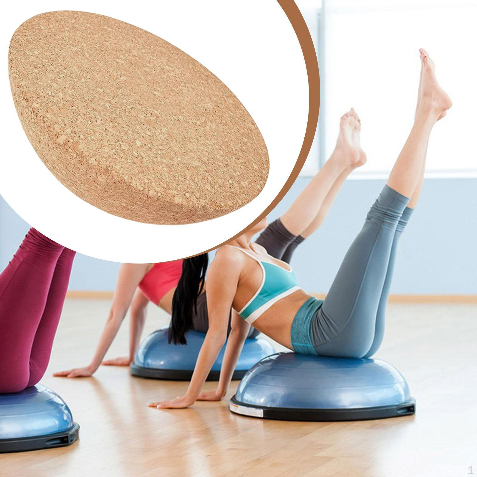 

Cork Massage Ball Half Accessory Pilates Improve Balance Fitness Equipment for Gym Sports Full 15cmx7cm