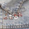 Decorative Santa Claus Jewelry Accessories Christmas Brooch Lapel Pin Brooches Christmas Buckle Pin