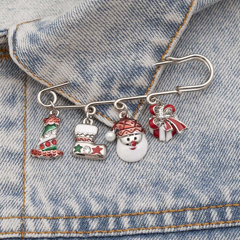 Decorative Santa Claus Jewelry Accessories Christmas Brooch Lapel Pin Brooches Christmas Buckle Pin