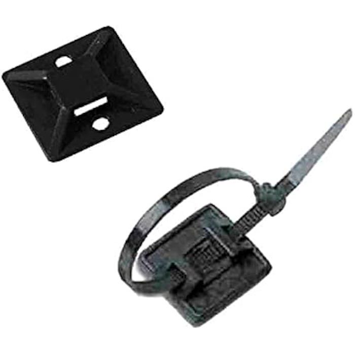 Kotevní základna - LAPAFIL - Balení 100 kusů - Plast - Černá barva - 3,6 mm