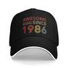 40 Birthday Decorations 40yr Awesome 1986 40th Birthday Casual Baseball Cap Summer Trucker Hat Running Hippie Snapback Cap