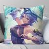 Kingdom Hearts Anime Aqua Pillow Case Fashion Square Pillowcase Bedroom Sofa Room Ins Decoration Leisure