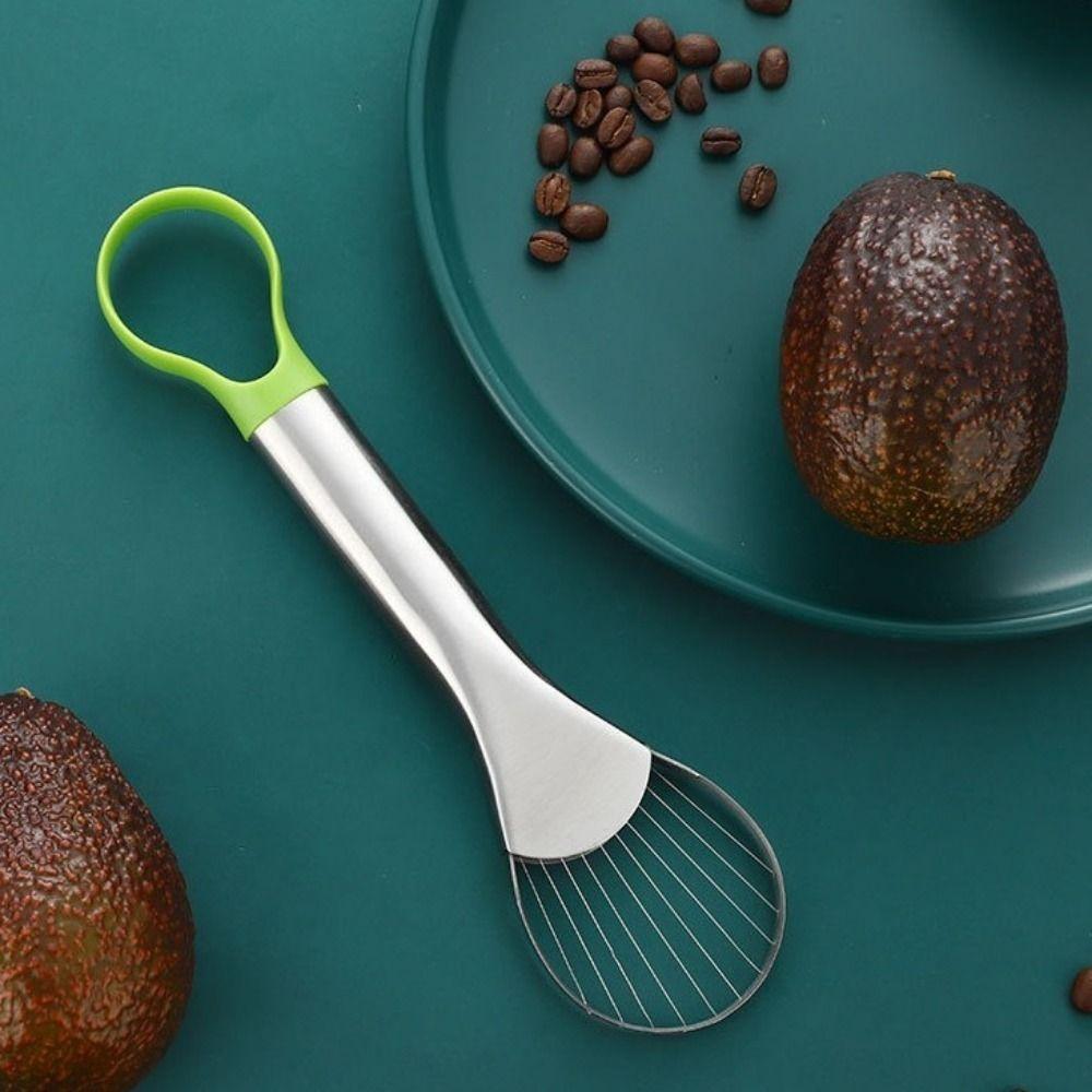 Stainless Steel 2 in 1 Avocado Cutter Household Avocado Core Remover Kitchen Gadgets