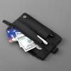 RFID Blocking Zip Clutch with Wristband Slim with Zipper Credit Card Holder 3 External Slots Men Wallets Outdoor Activities
