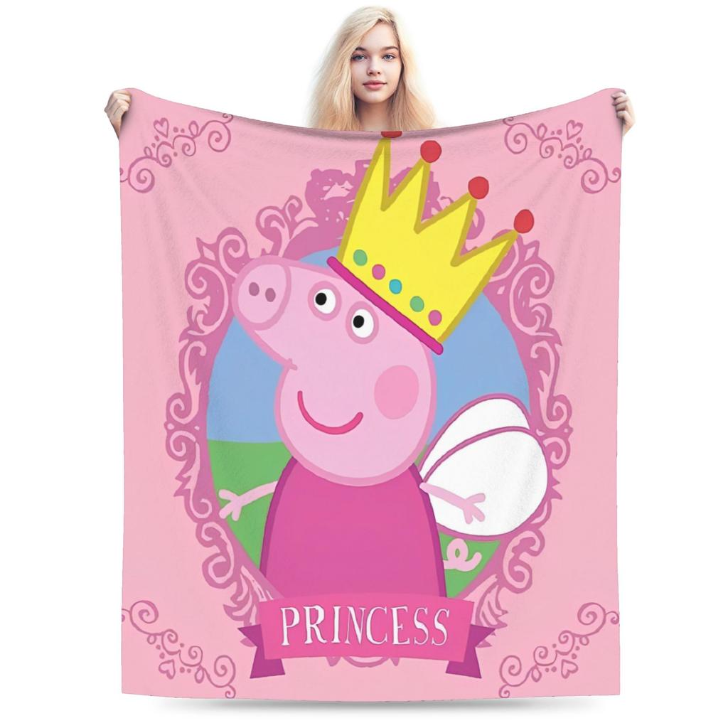 Coperta accogliente Peppapigs Accessori Decorativa per Divano Coperta Plaid Super Morbida Flanella per Divano