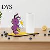 Housewarming Gift for Friend Paper Towel Holder, Cute Cartoon Ant Design, Sturdy Wooden Pastoral Style Tabletop Accessory Vertical Roll Dispenser