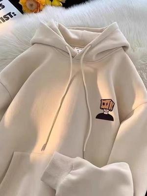 Boys' and Teens' Trendy Printed Hooded Fleece Sweatshirt - Loose Fit, Plus Size, Casual Style for Men