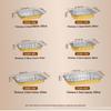Min Nai Gold Rectangular Aluminum Foil Takeaway Containers