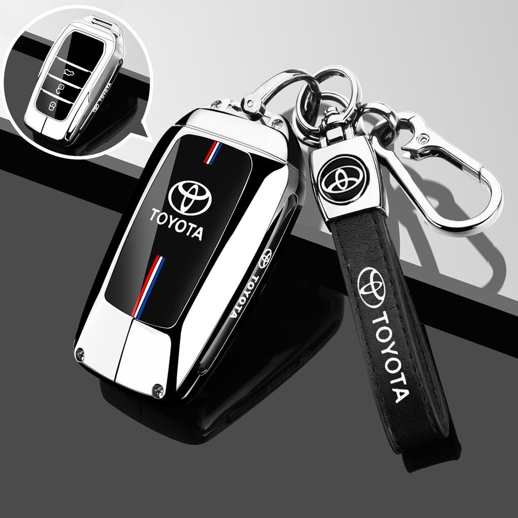 For Toyota Prius Camry Corolla CHR C-HR RAV4 Land Cruiser Keychain Auto Accessories Car Smart Key Case Cover Protector Shell Fob