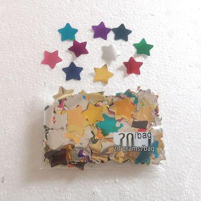 Sacchetto da 20g di Coriandoli Colorati a Forma di Stella in Foglio di Alluminio per Decorazioni Festive di Matrimoni e Compleanni