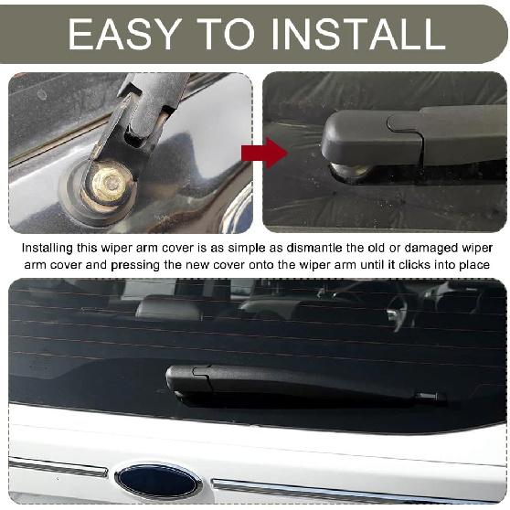 Rear Windshield Wiper Arm Cover Cap, Rear Wiper Cover, Rust-Proof Wipers Arm Nut Protective Cover Replacement for Ford Escape 2013-2019 Lincoln MKC