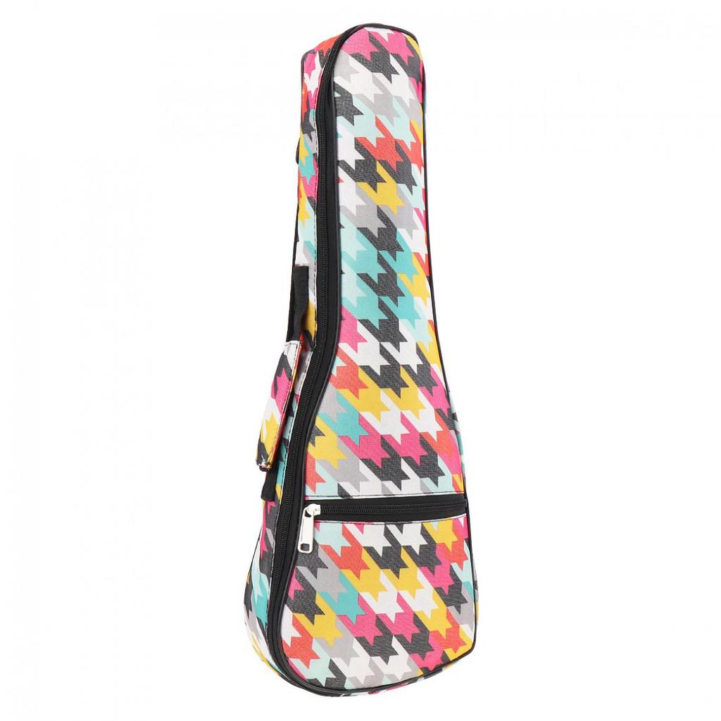 21 / 23 / 26 Inch Colorful Portable Ukulele Bag 10mm Sponge Padded Soft Ukulele Backpack