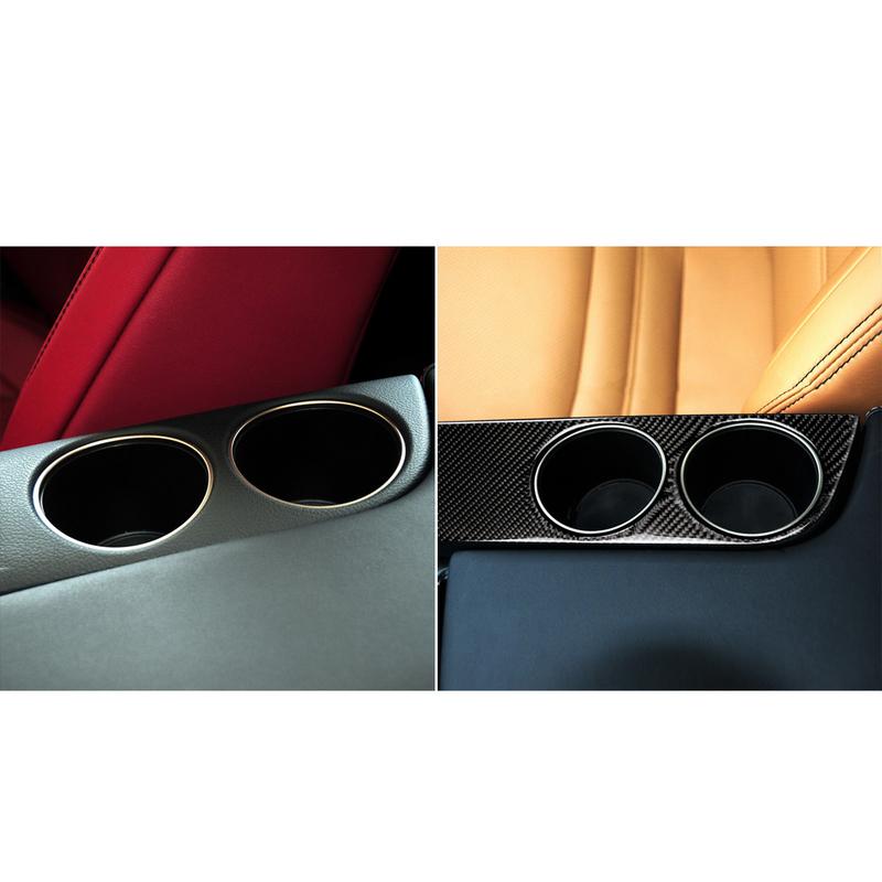 Carbon Fiber Car Accessories Center Cup Holder Panel Modified Interior Cover Sticker Trim For Lexus IS250 IS350 300H 2013-
