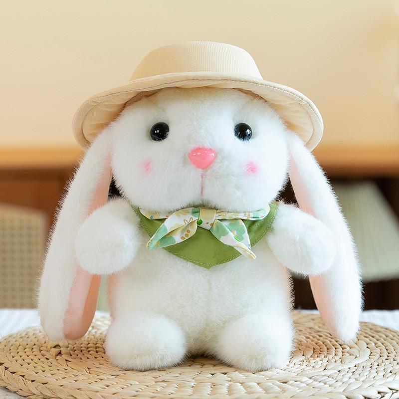 Plush Bunny Toy With Hat Kids Gift Soft Short Plush For Children