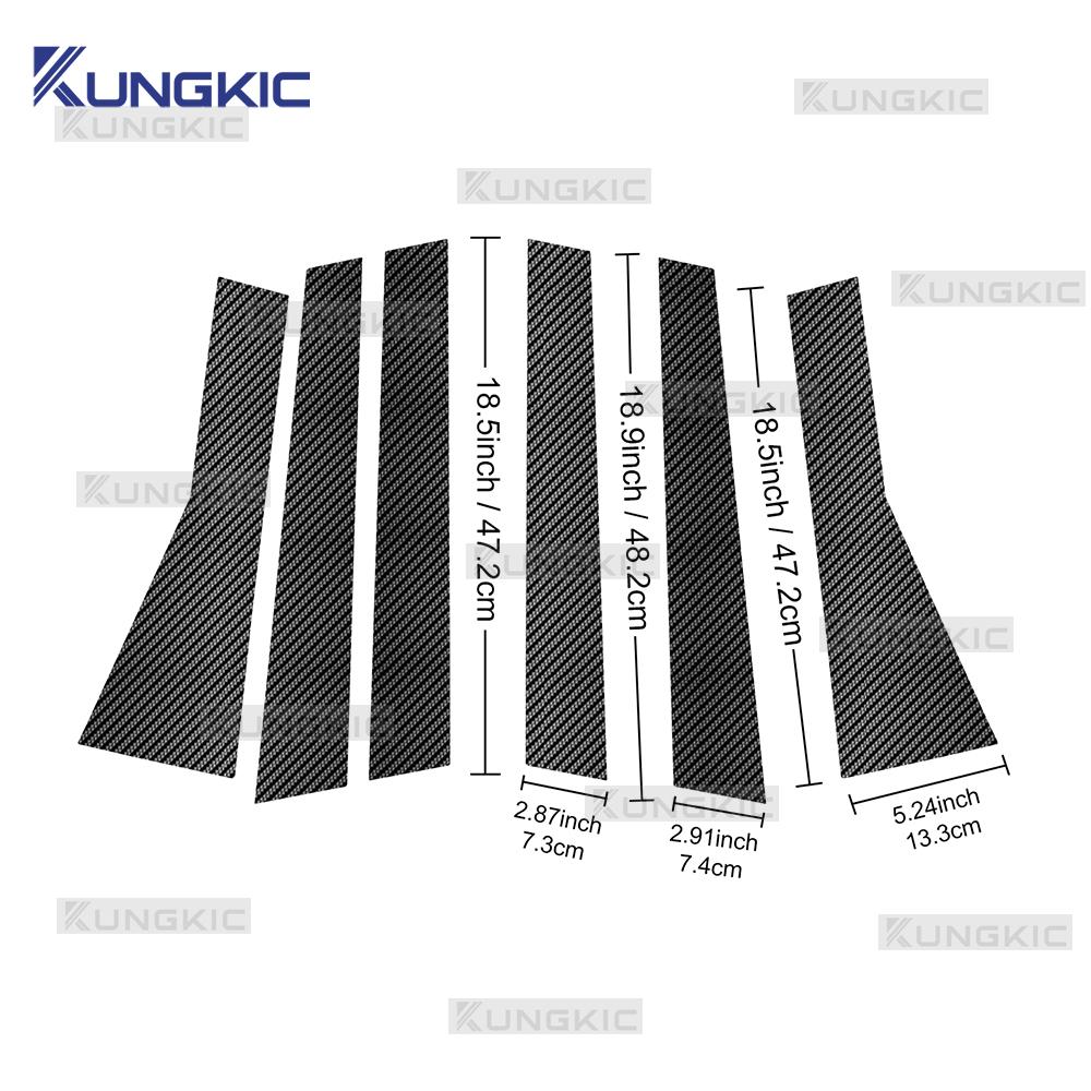 For Subaru Forester 2025 2026 2027 B C Pillars Sticker LHD RHD Car Carbon Fiber Pattern Style Trim TPU Material