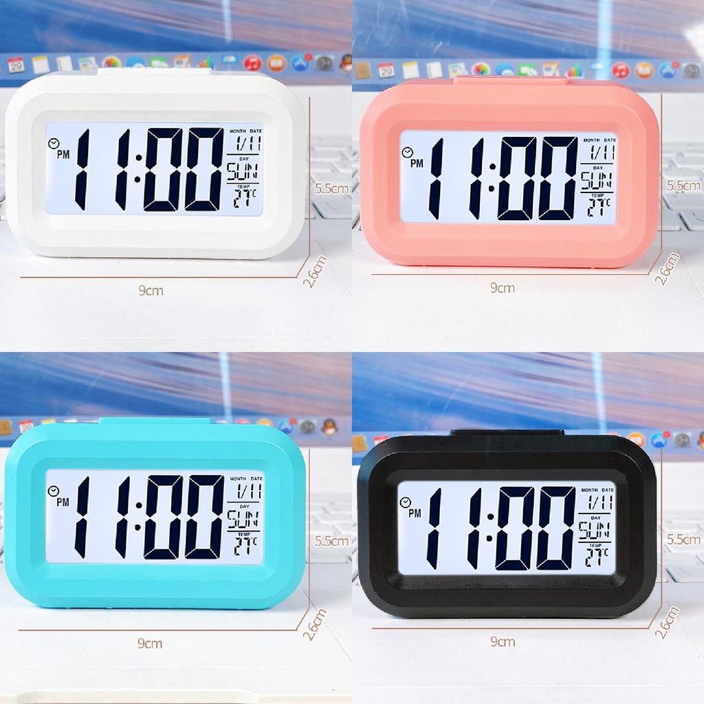 Cartoon Kids Mini Electronic Alarm Clock With Temperature Display Night Light For Childrens Room Decor
