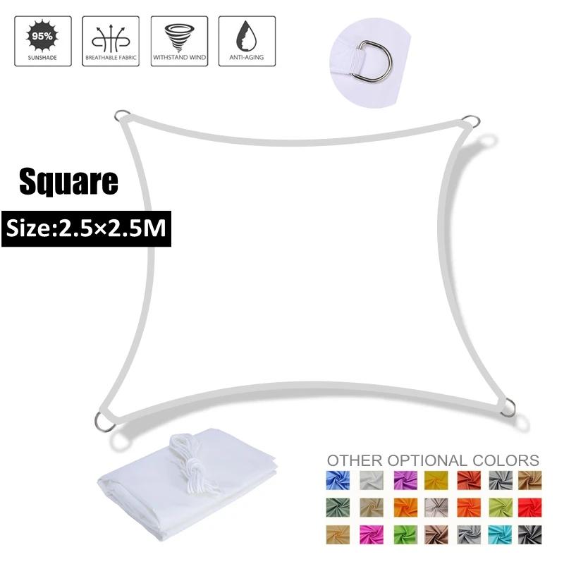 White Waterproof SunShade Sail Garden Sun Shelter Patio Pool Canopy Outdoor Camping Awning Boat Shading Cloth Polyester