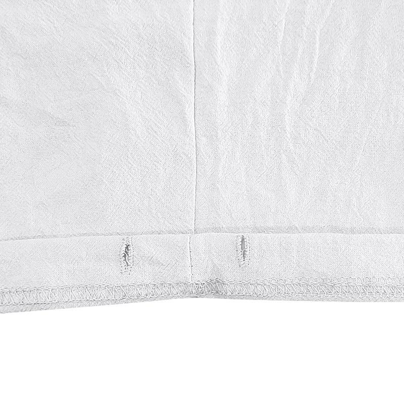 Summer Loose and Simple Solid Color Seven Quarter Pants Cotton and Linen Breathable Casual Sports Beach Men’s Shorts