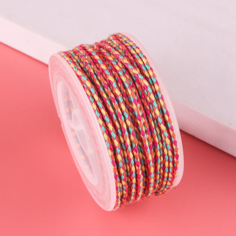 Sigu Sanhua Tibetan-Style Star & Moon Bodhi Cotton Thread - Non-Elastic, Wear-Resistant DIY Weaving Rope