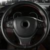 Leather Hand Sewing Steering Wheel Cover Universal Braid Steering Wheel Cover 38cm  Genuine Cowhide Leather with Needles Thread